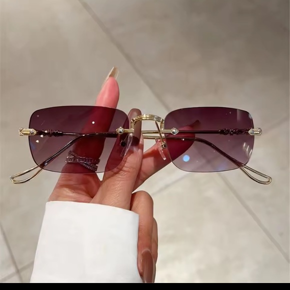 Cache Black and Gold Rectangular Glasses - Picture 2 of 2